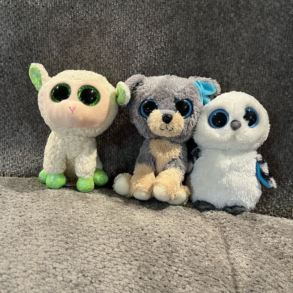 3 beanie babies